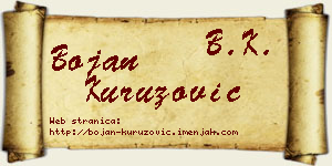 Bojan Kuruzović vizit kartica